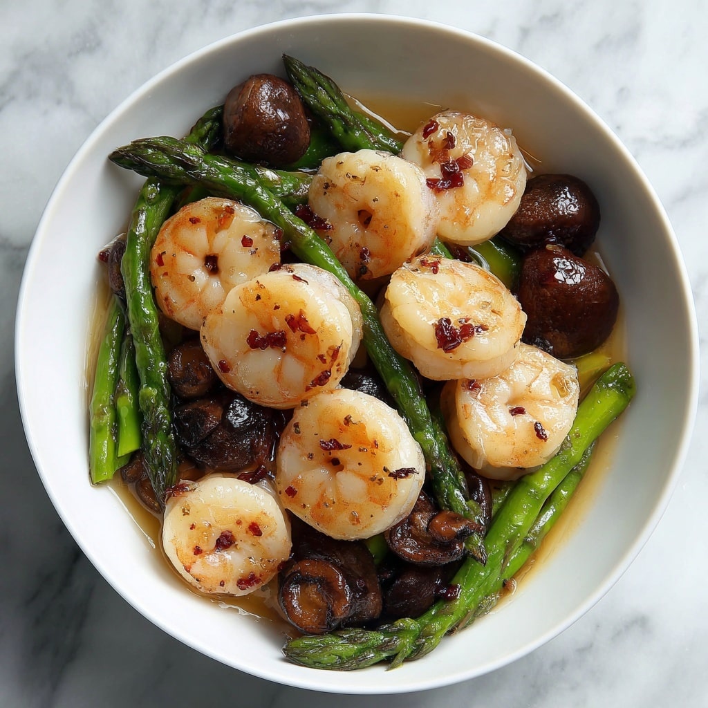 Shrimp and Asparagus Stir-Fry with Mushrooms Recipe - Recipe Image