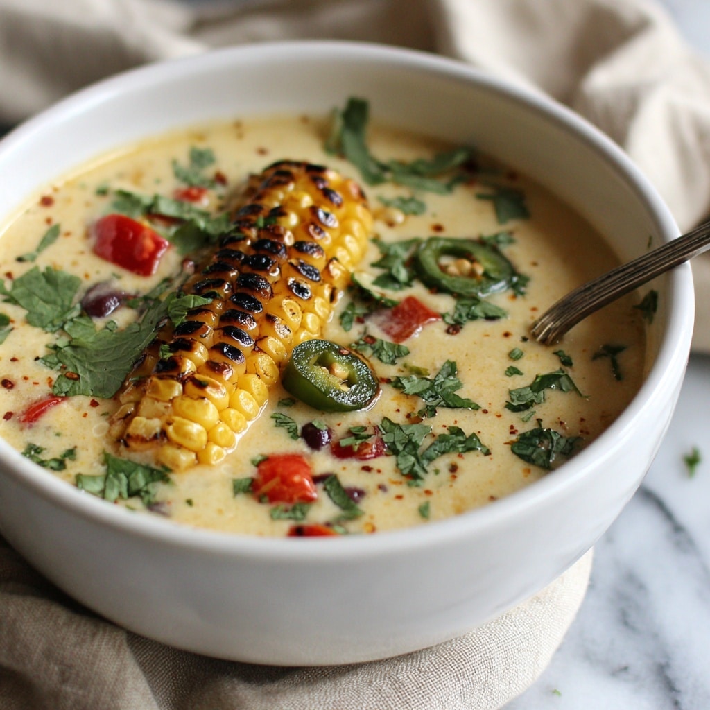 Roasted Poblano Corn Chowder for a Cozy Meal Recipe - Recipe Image