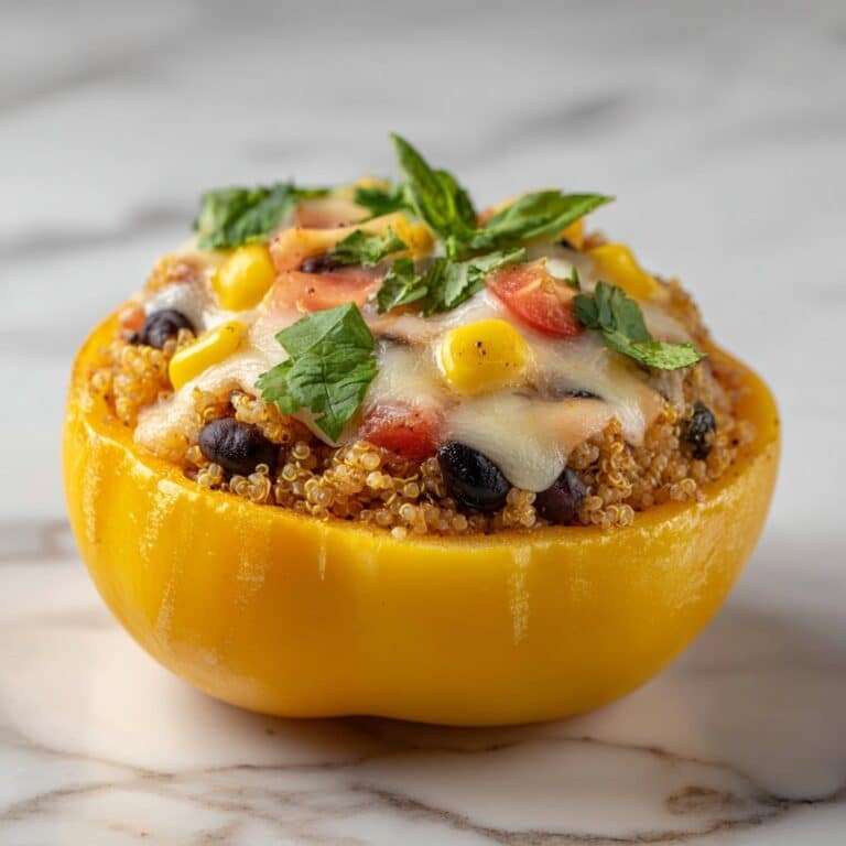 Spicy Vegetarian Quinoa Stuffed Bell Peppers Recipe