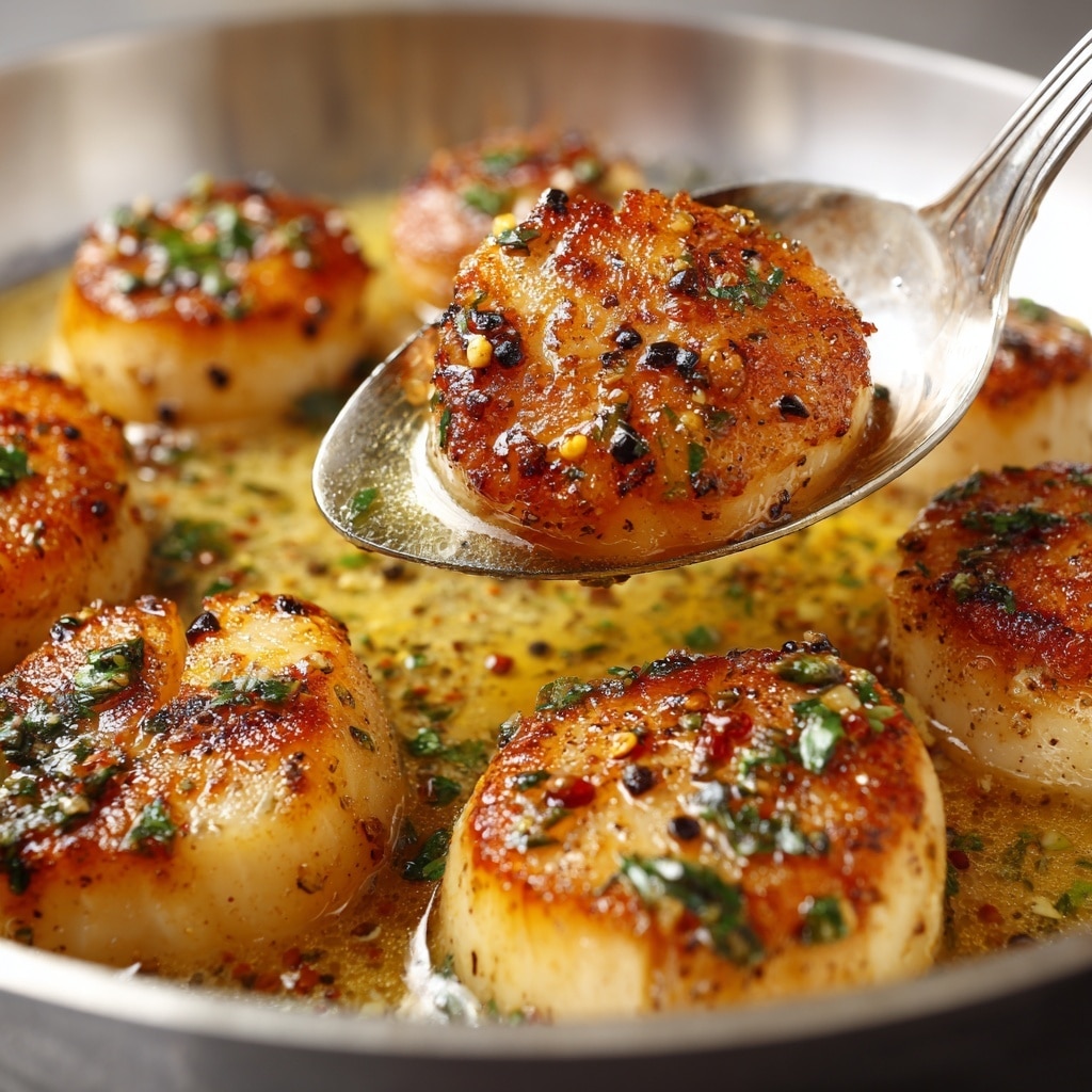 Pan Seared Scallops with Lemon Garlic Sauce Recipe