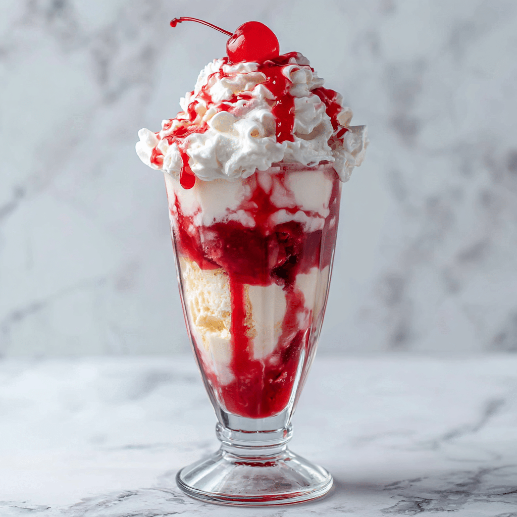 Shirley Temple Ice Cream Float Recipe - Recipe Image