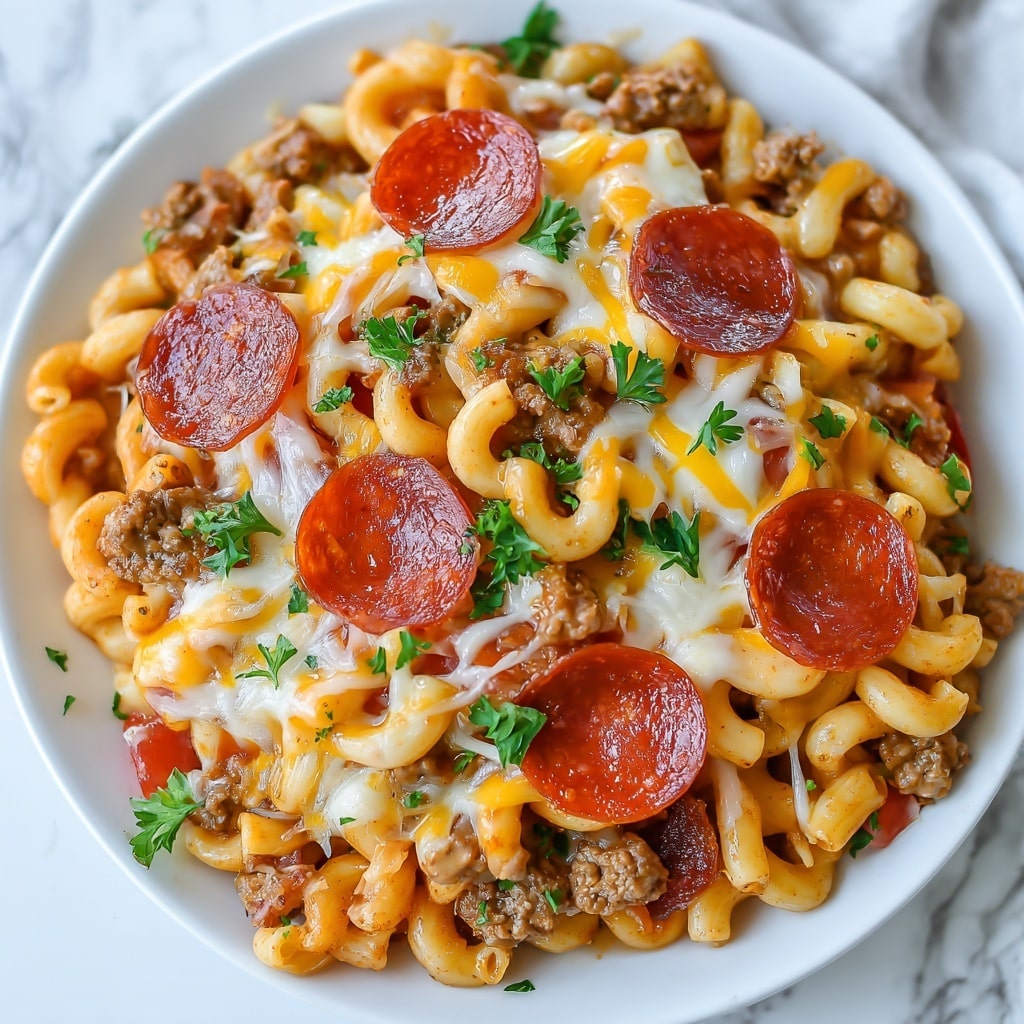Cheesy Pepperoni Pasta Bake Recipe - Recipe Image