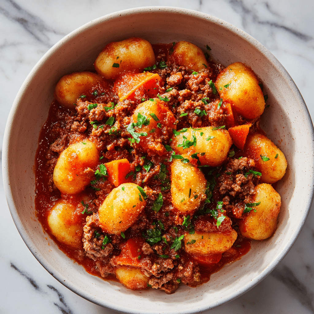 Gnocchi Bolognese Recipe - Recipe Image