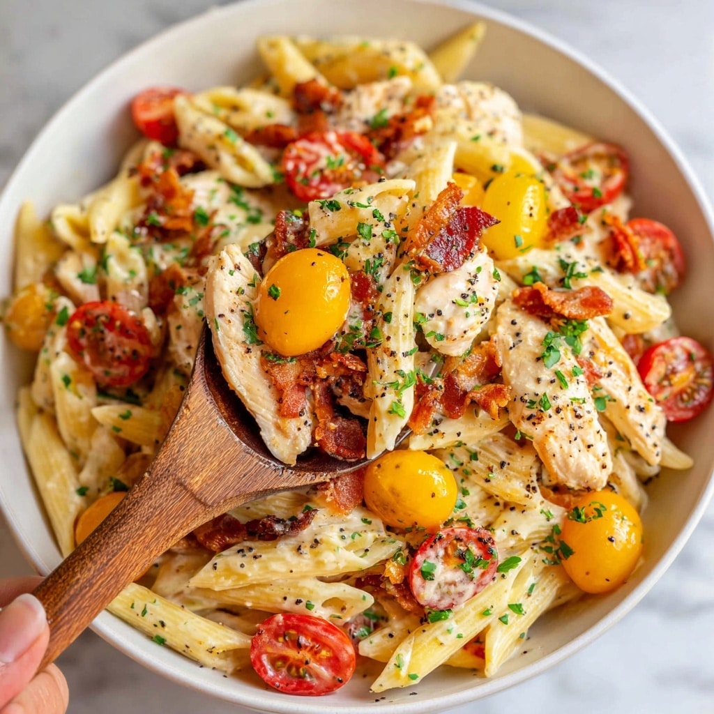 Chicken Club Pasta Salad Recipe - Recipe Image