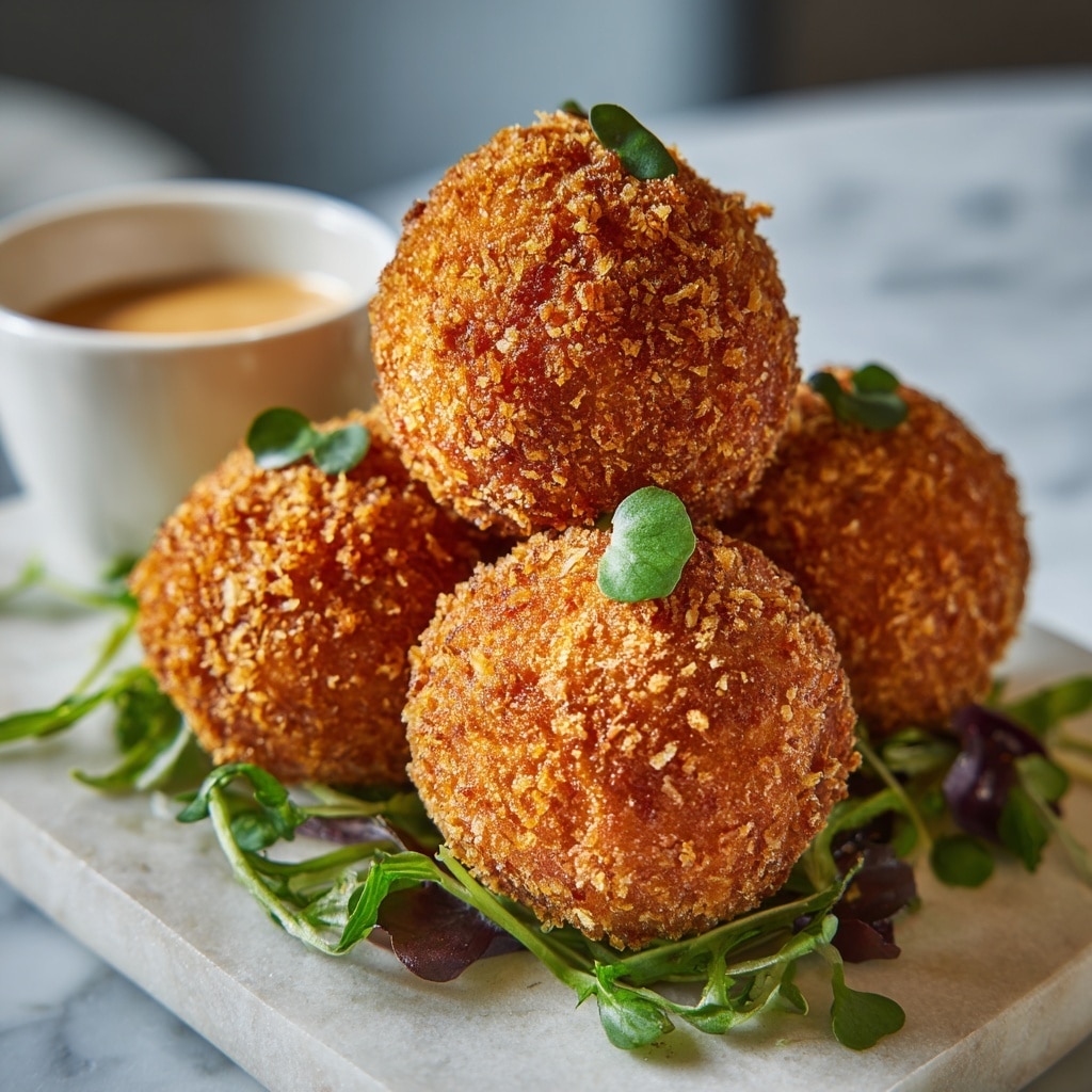 Crab Beignets with Remoulade Dipping Sauce Recipe - Recipe Image