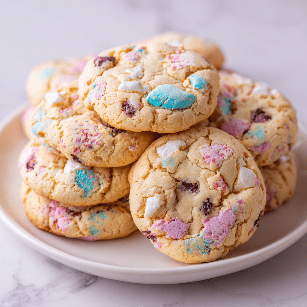 Pastel Easter M&M Chocolate Chip Cookies Recipe - Recipe Image