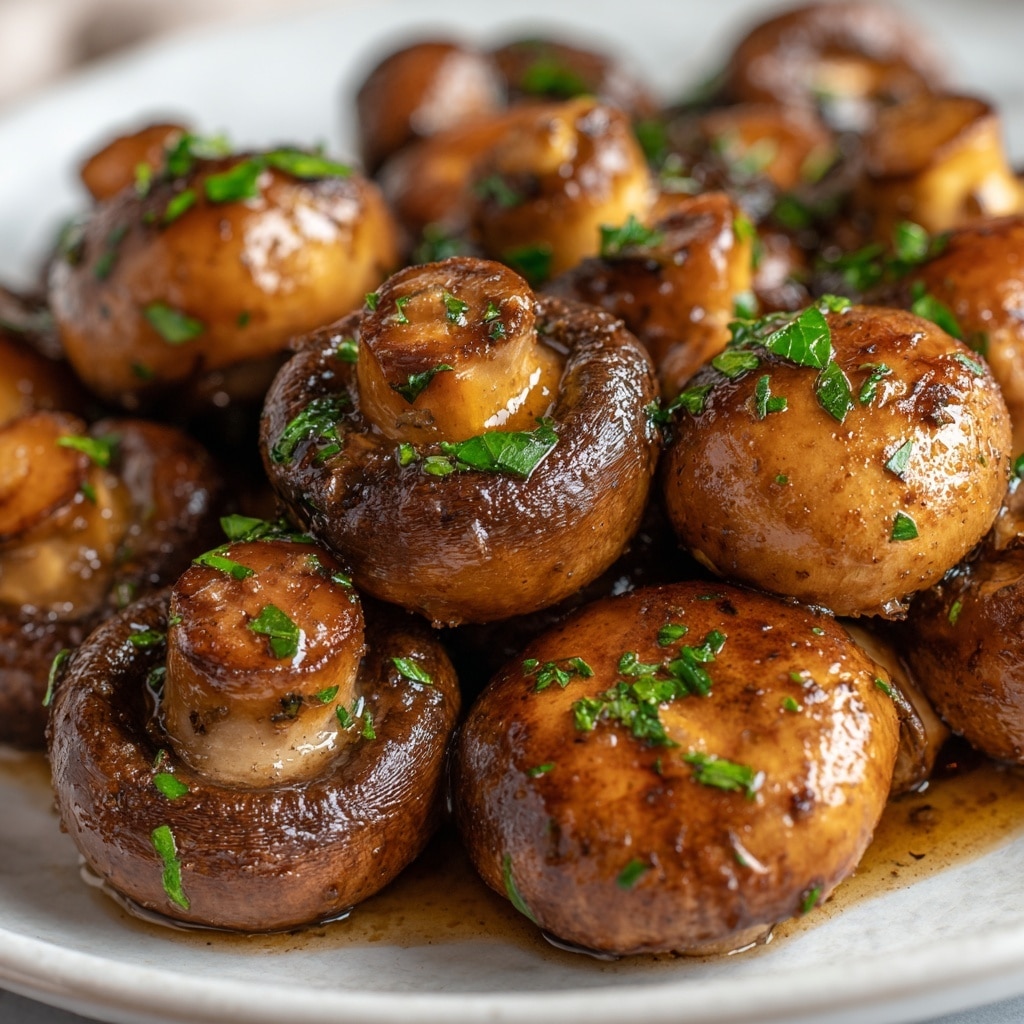 Honey Garlic Roasted Mushrooms Recipe - Recipe Image