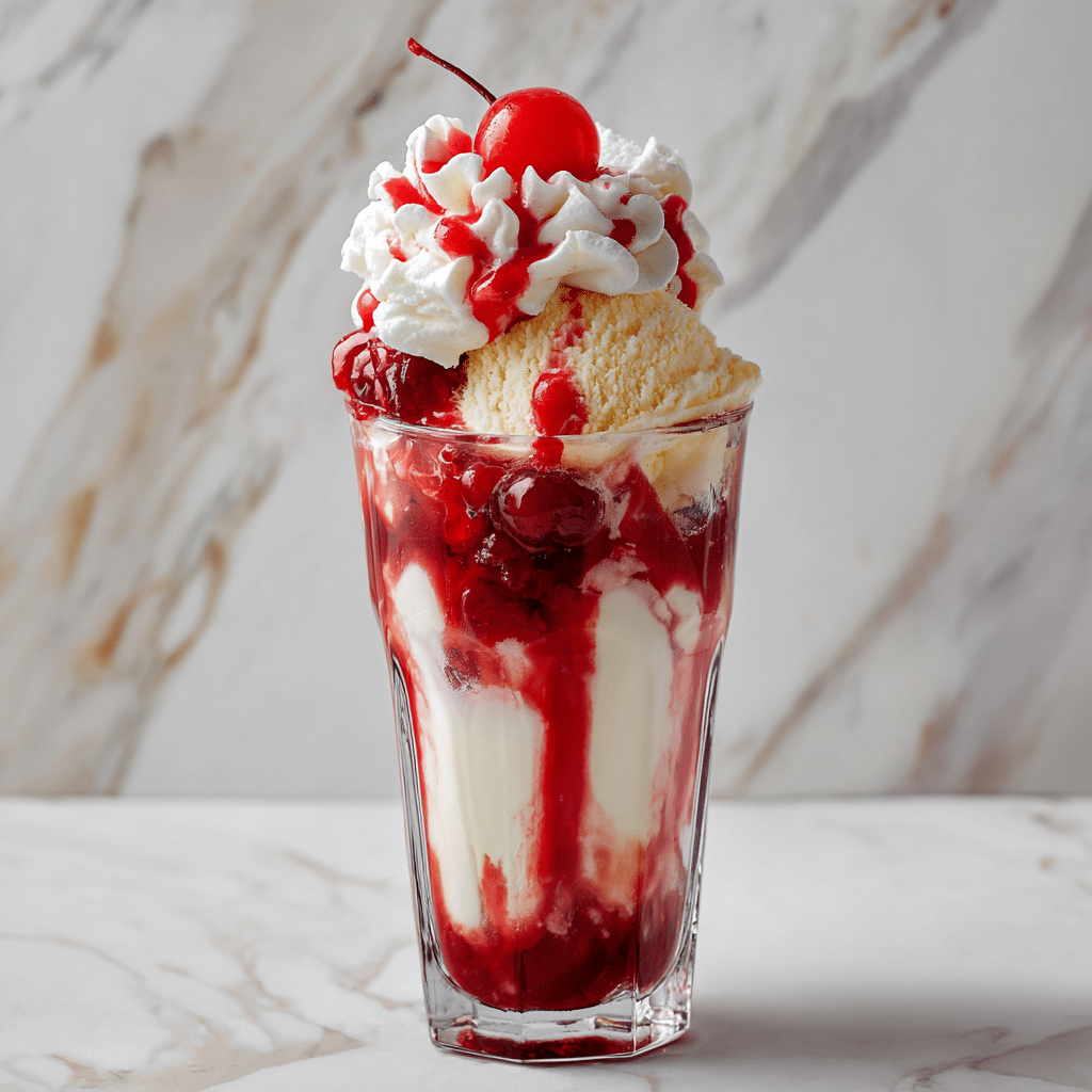 Shirley Temple Ice Cream Float Recipe - Recipe Image