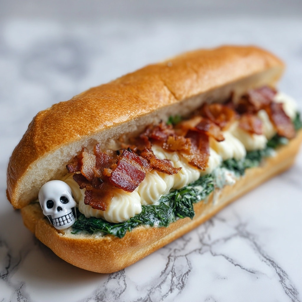 Halloween Spinach Dip in a Coffin Bread Bowl Recipe - Recipe Image