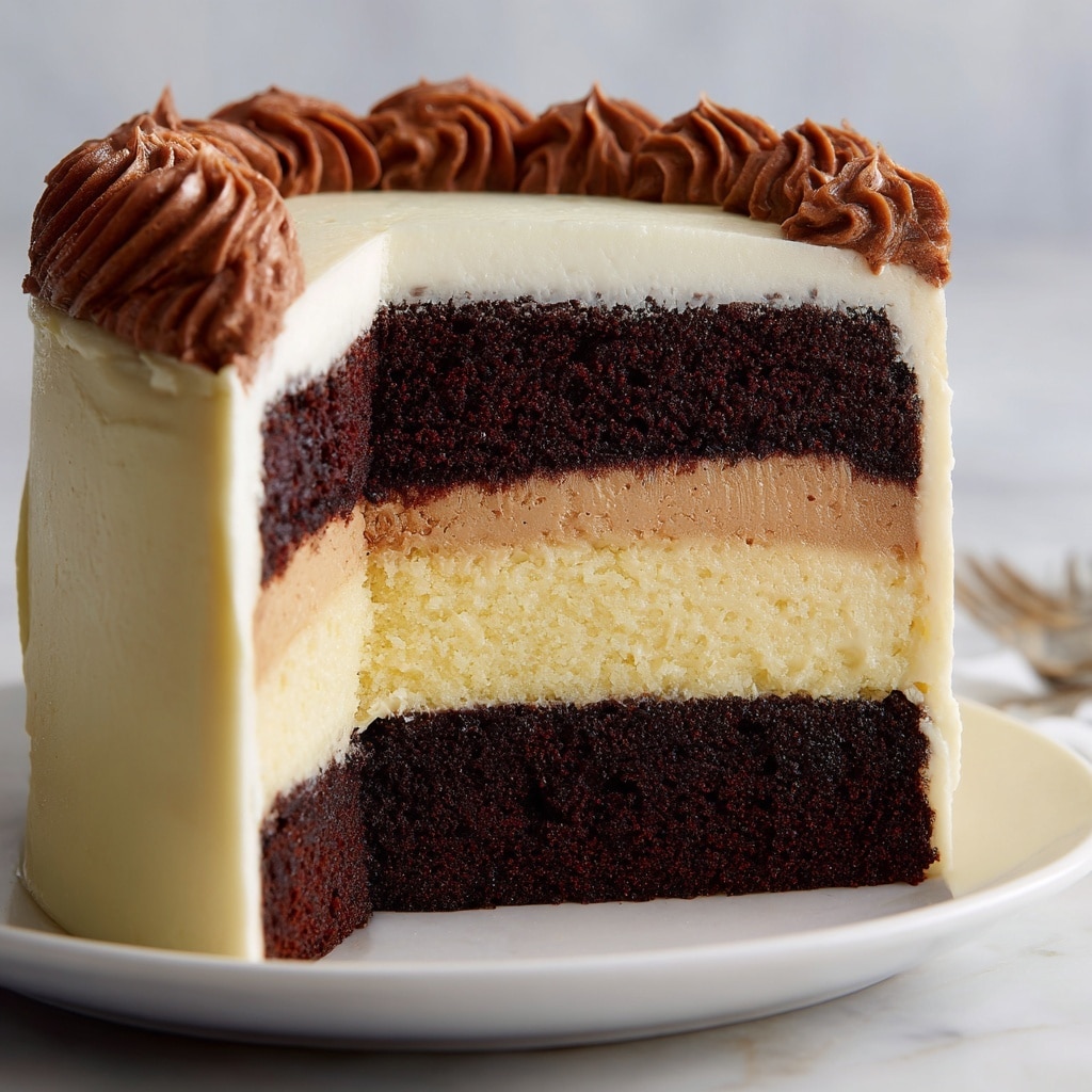 Chocolate Pumpkin Cheesecake Cake Recipe - Recipe Image