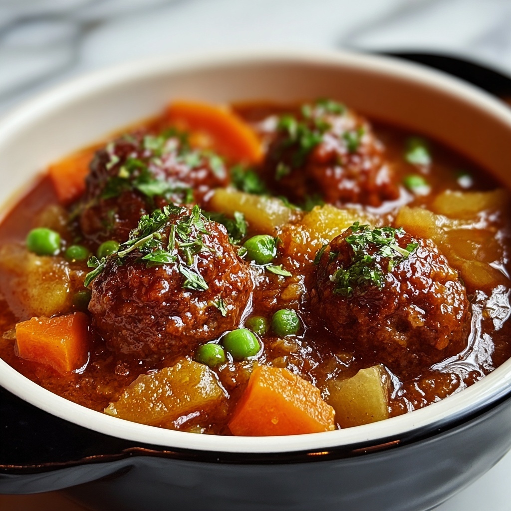 Hearty Meatball Stew Recipe - Recipe Image