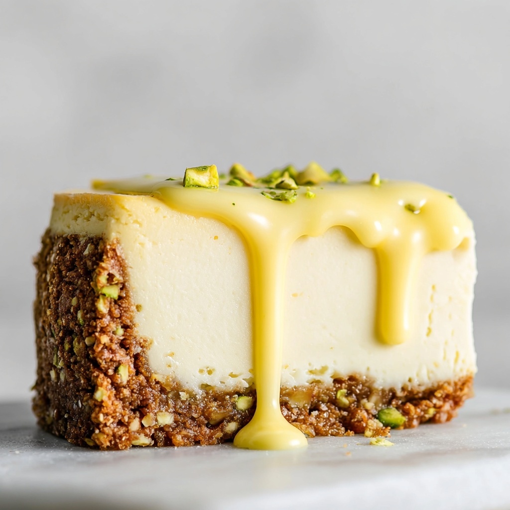 No-Bake Vegan Pistachio Cheesecake Recipe - Recipe Image