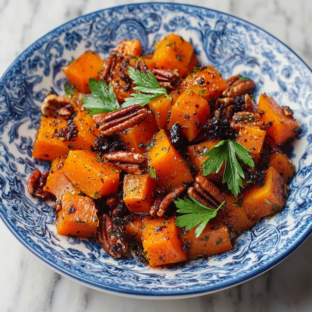 Roasted Butternut Squash with Cranberries and Pecans Recipe - Recipe Image