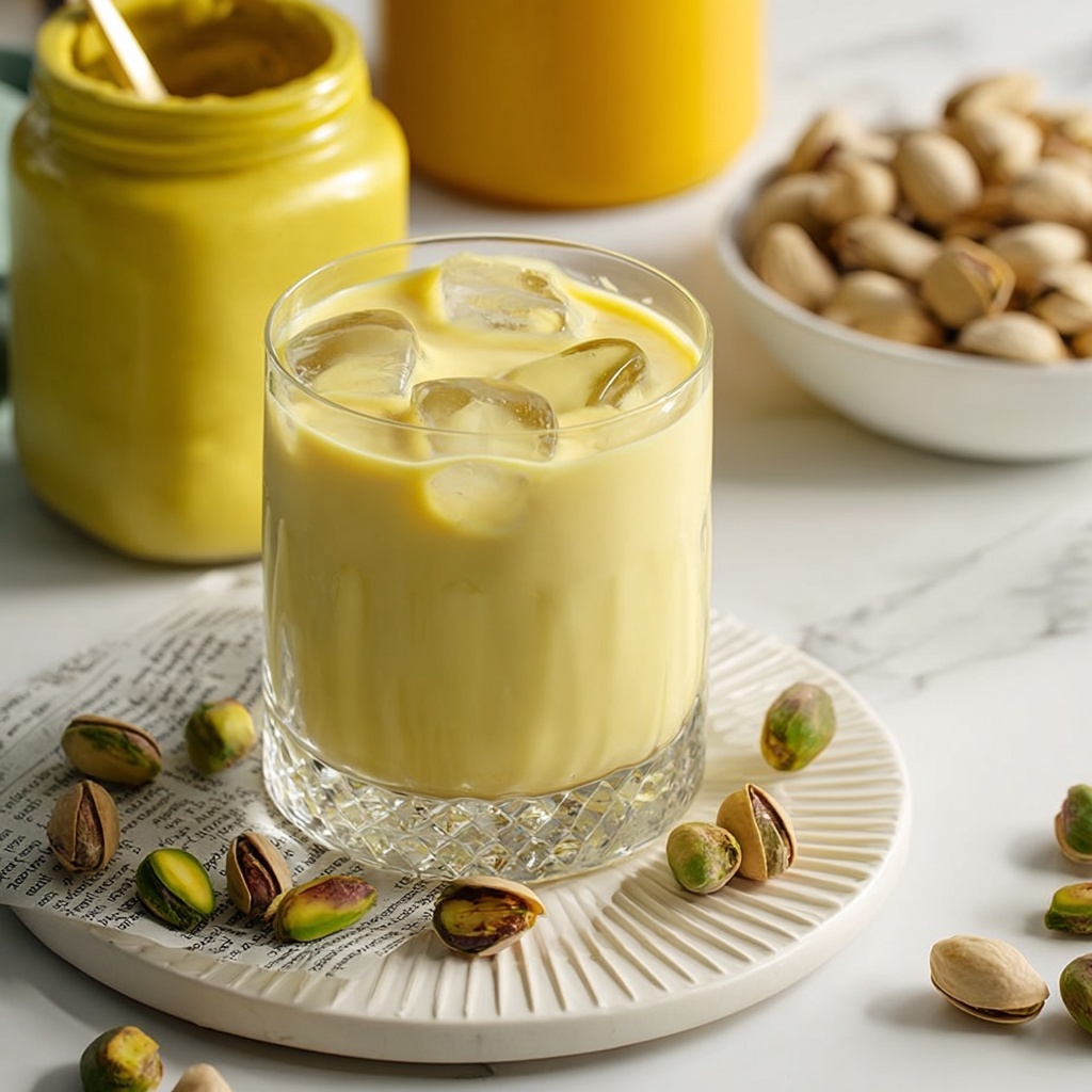 Homemade Dairy-Free Pistachio Cream Liqueur Recipe - Recipe Image
