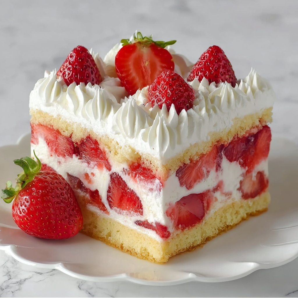 Easy Strawberry Poke Cake Recipe - Recipe Image