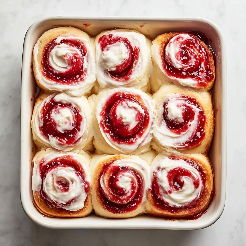 Strawberry Cheesecake Cinnamon Rolls Recipe - Recipe Image