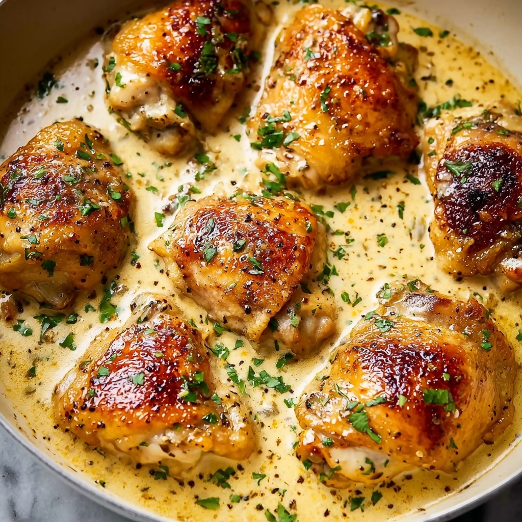 Creamy Oven Baked Chicken Thighs Recipe - Recipe Image