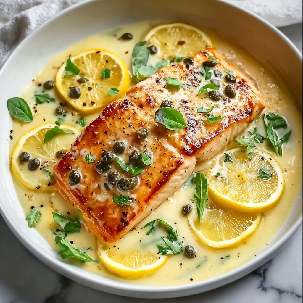 Creamy Salmon Piccata Recipe - Recipe Image
