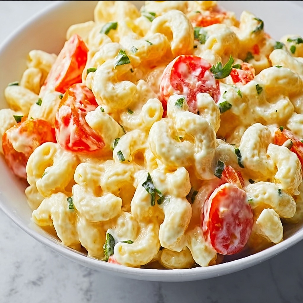 Tangy Pasta Mix: The Ultimate Creamy Macaroni Salad Delight Recipe - Recipe Image