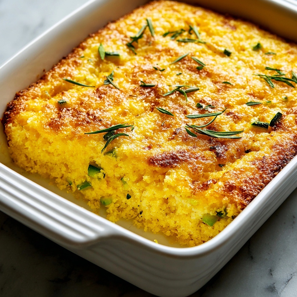 Easy Zucchini Cornbread Casserole Recipe - Recipe Image