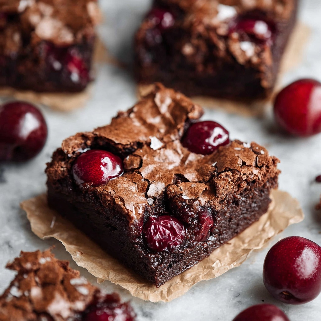 Roasted Chocolate Cherry Brownies Recipe - Recipe Image