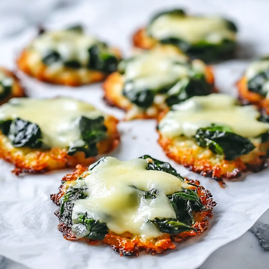 Spinach Dip Cheese Crisps Recipe - Recipe Image