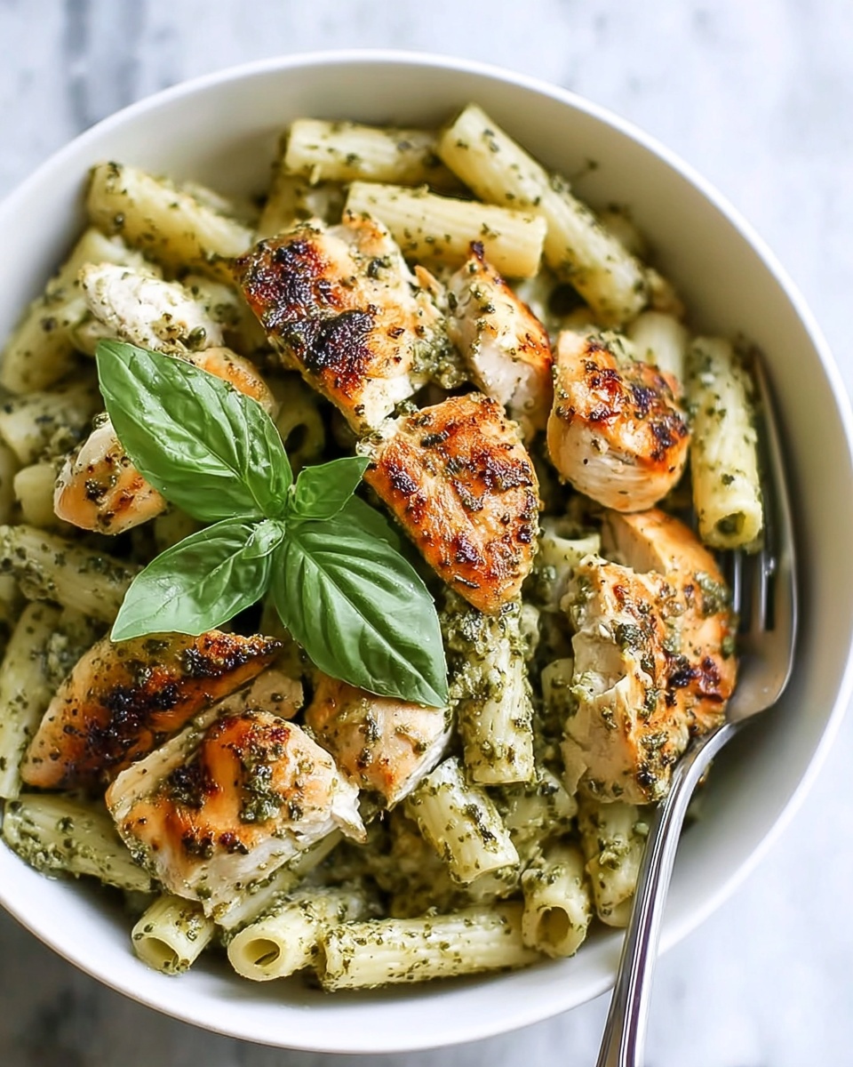 Creamy Chicken Pesto Pasta Recipe - Recipe Image