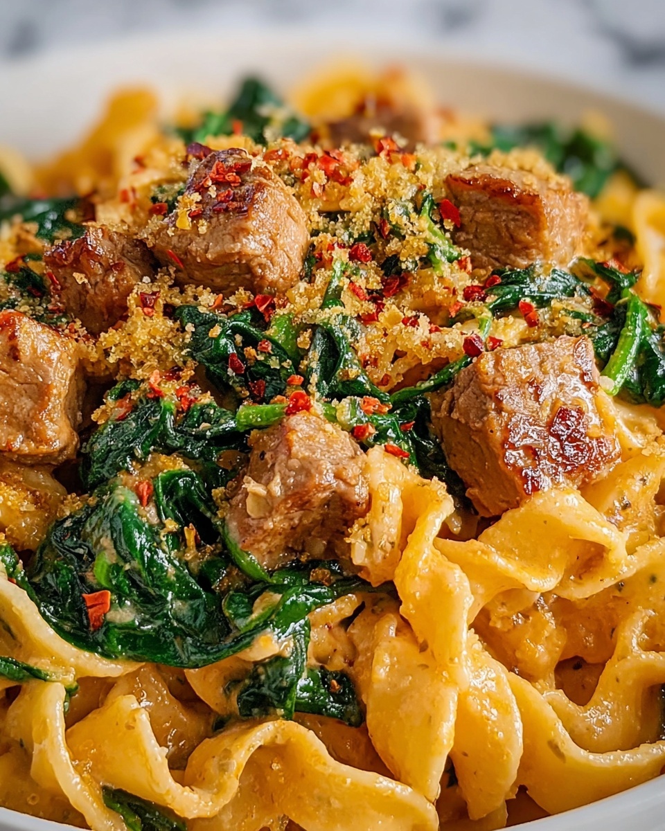Spicy Tuna Spinach Pasta Recipe - Recipe Image