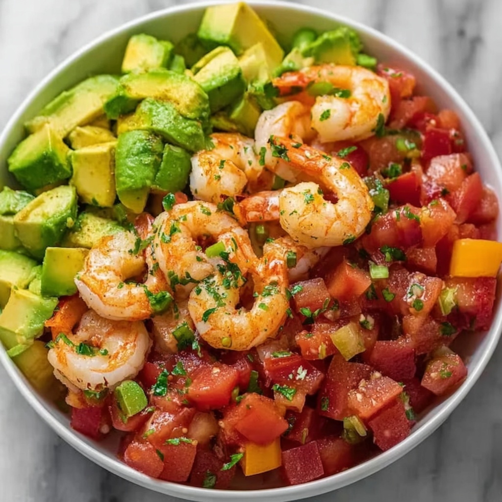 Avocado Salsa Shrimp Salad Recipe - Recipe Image