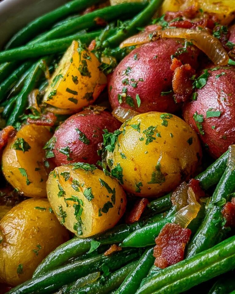Cajun Smothered Green Beans & Potatoes Recipe