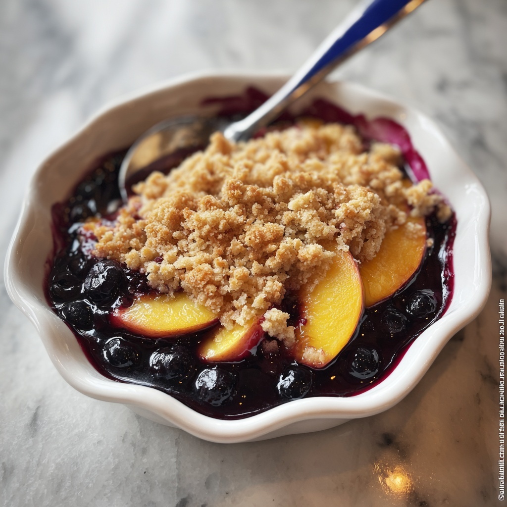 Summer Peach and Blueberry Cobbler Recipe - Recipe Image