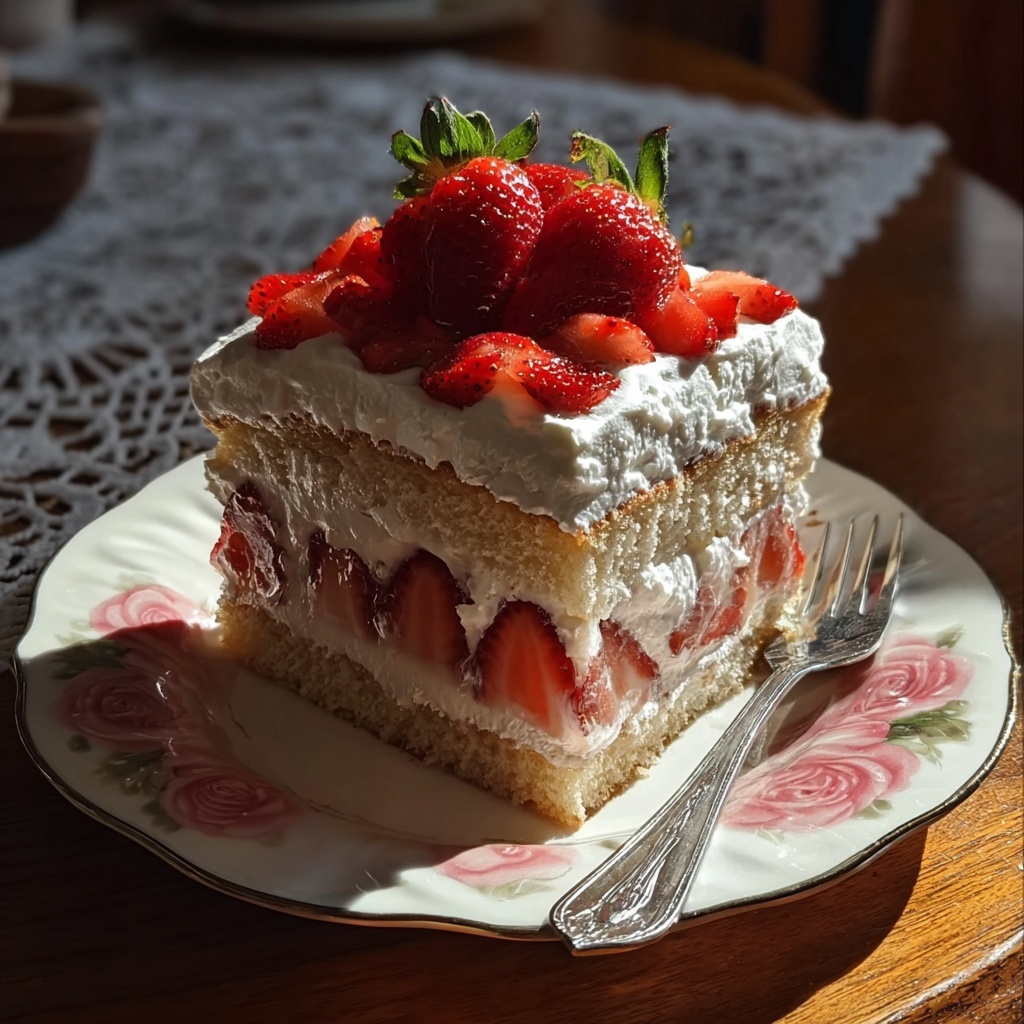 Strawberry Cream Cheese Icebox Cake Recipe - Recipe Image