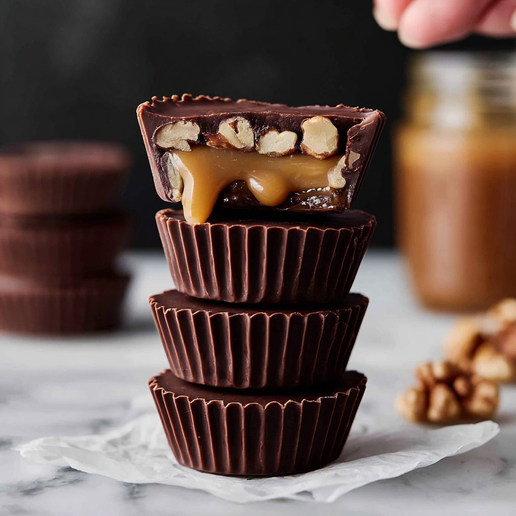 Vegan Salted Caramel Chocolate Cups Recipe - Recipe Image