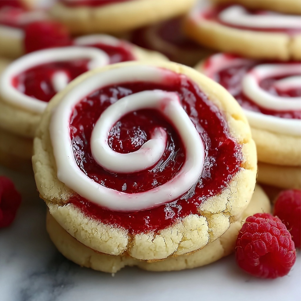 Raspberry Swirl Shortbread Cookies Recipe - Recipe Image