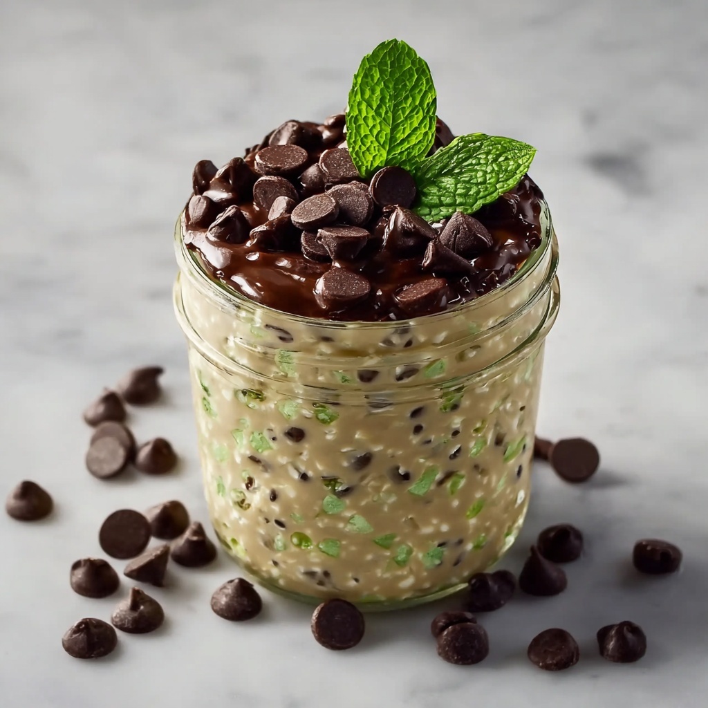 Mint Chocolate Chip Overnight Oats Recipe - Recipe Image
