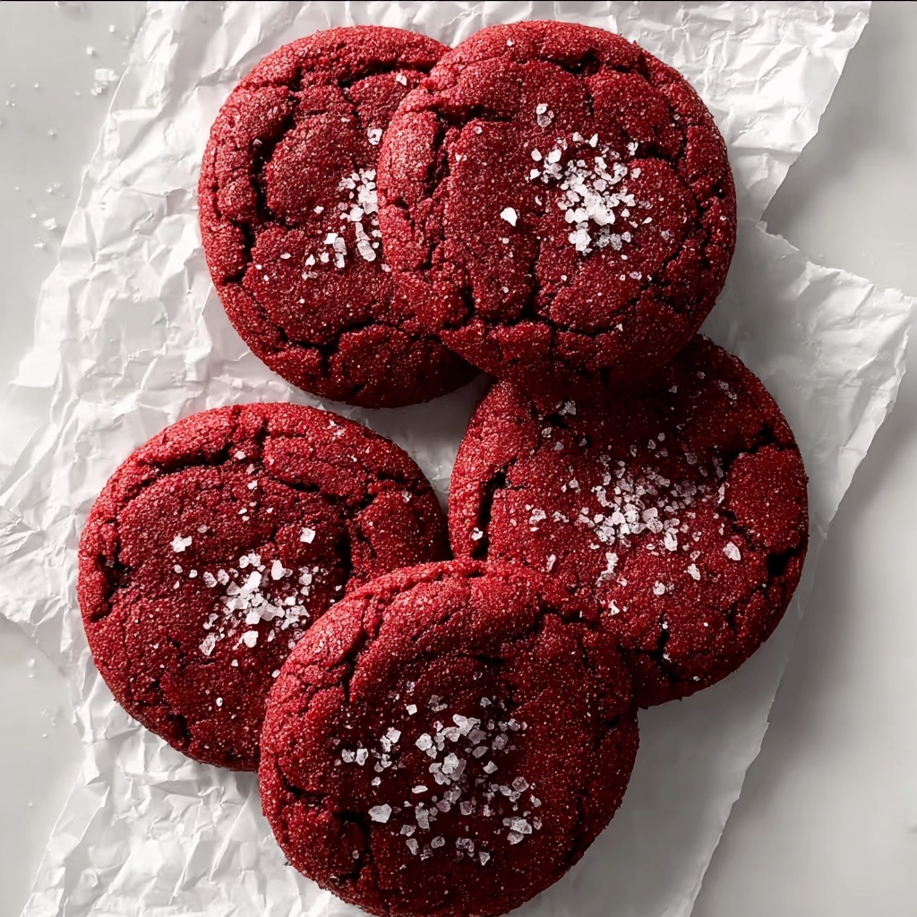Red Velvet Cookies with Red Sanding Sugar Recipe - Recipe Image