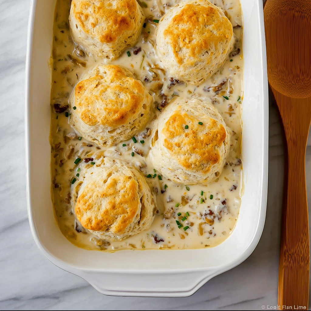 Biscuits and Gravy Casserole Recipe - Recipe Image