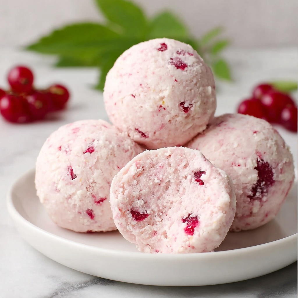 Raspberry Cheesecake Protein Balls Recipe - Recipe Image