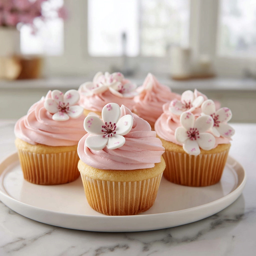Cherry Blossom Cupcakes Recipe - Recipe Image