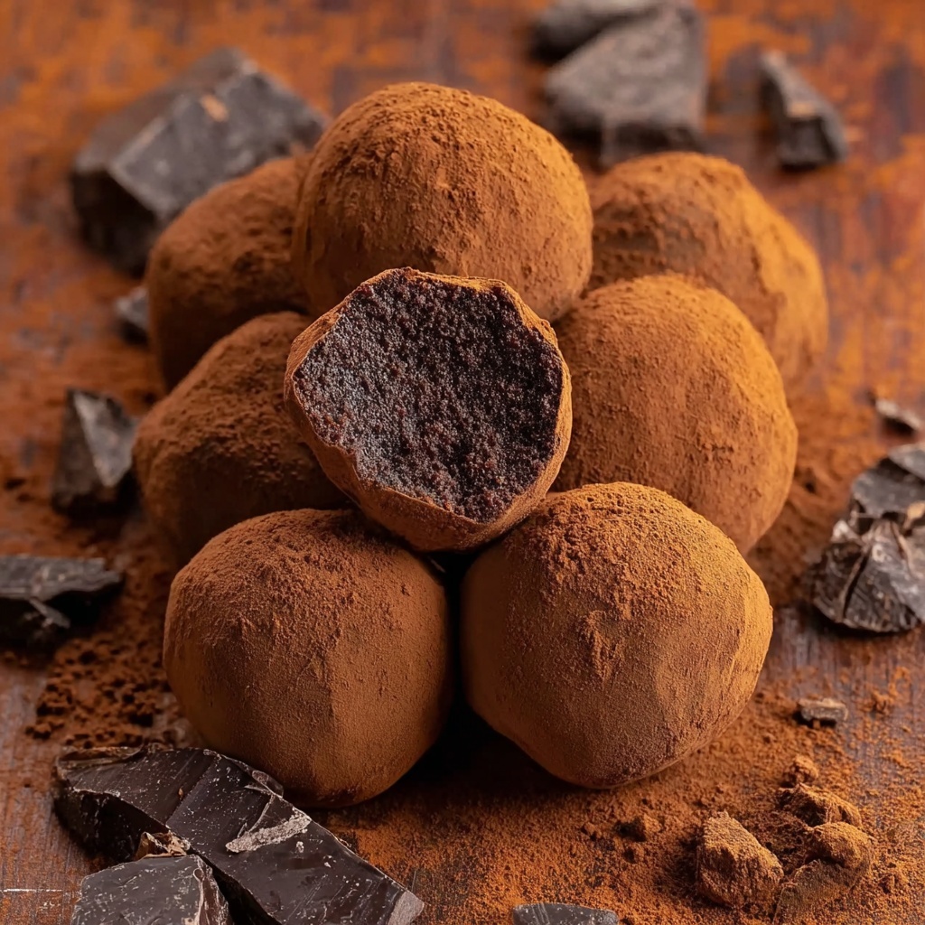 Creamy Homemade Chocolate Truffles Recipe - Recipe Image