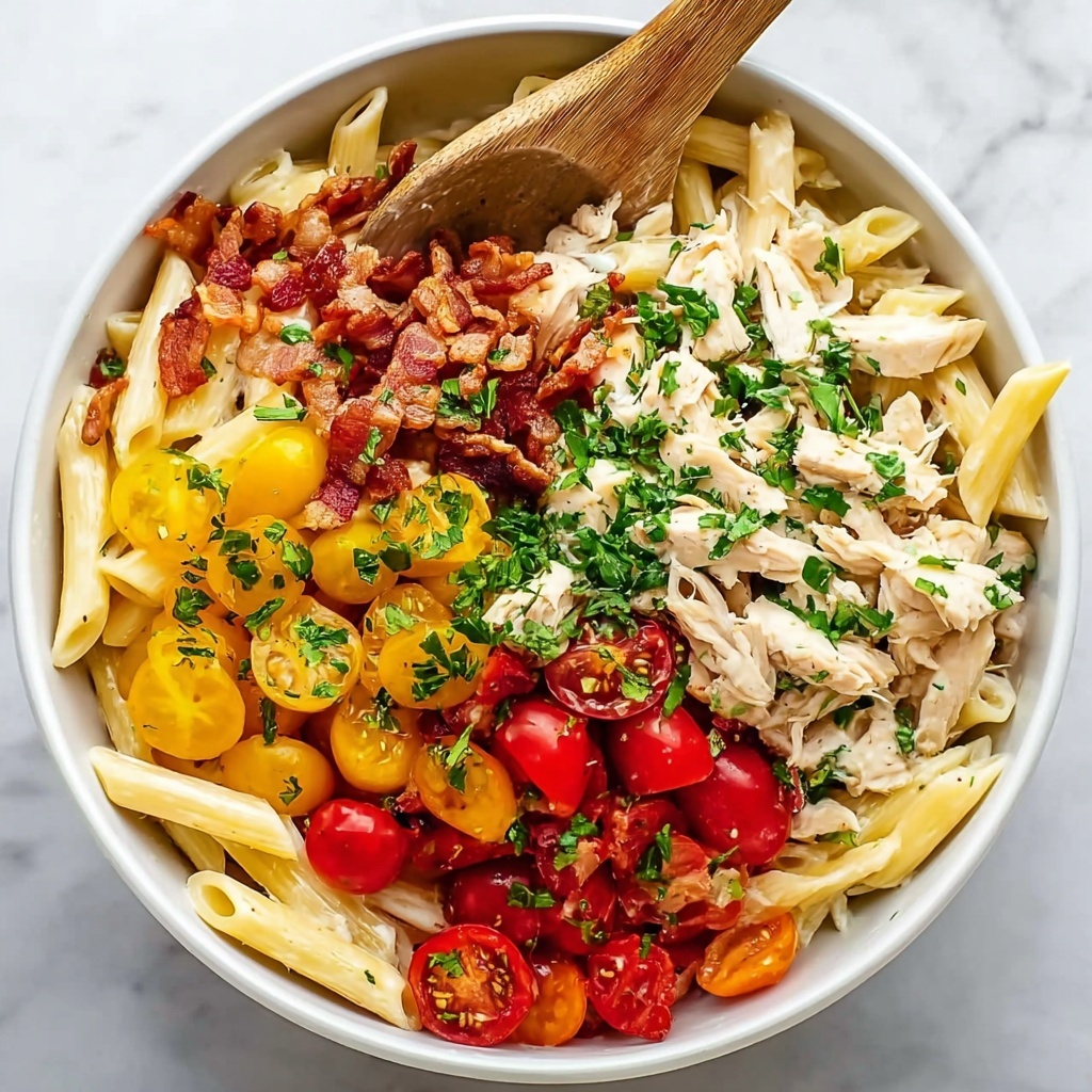 Chicken Club Pasta Salad Recipe - Recipe Image