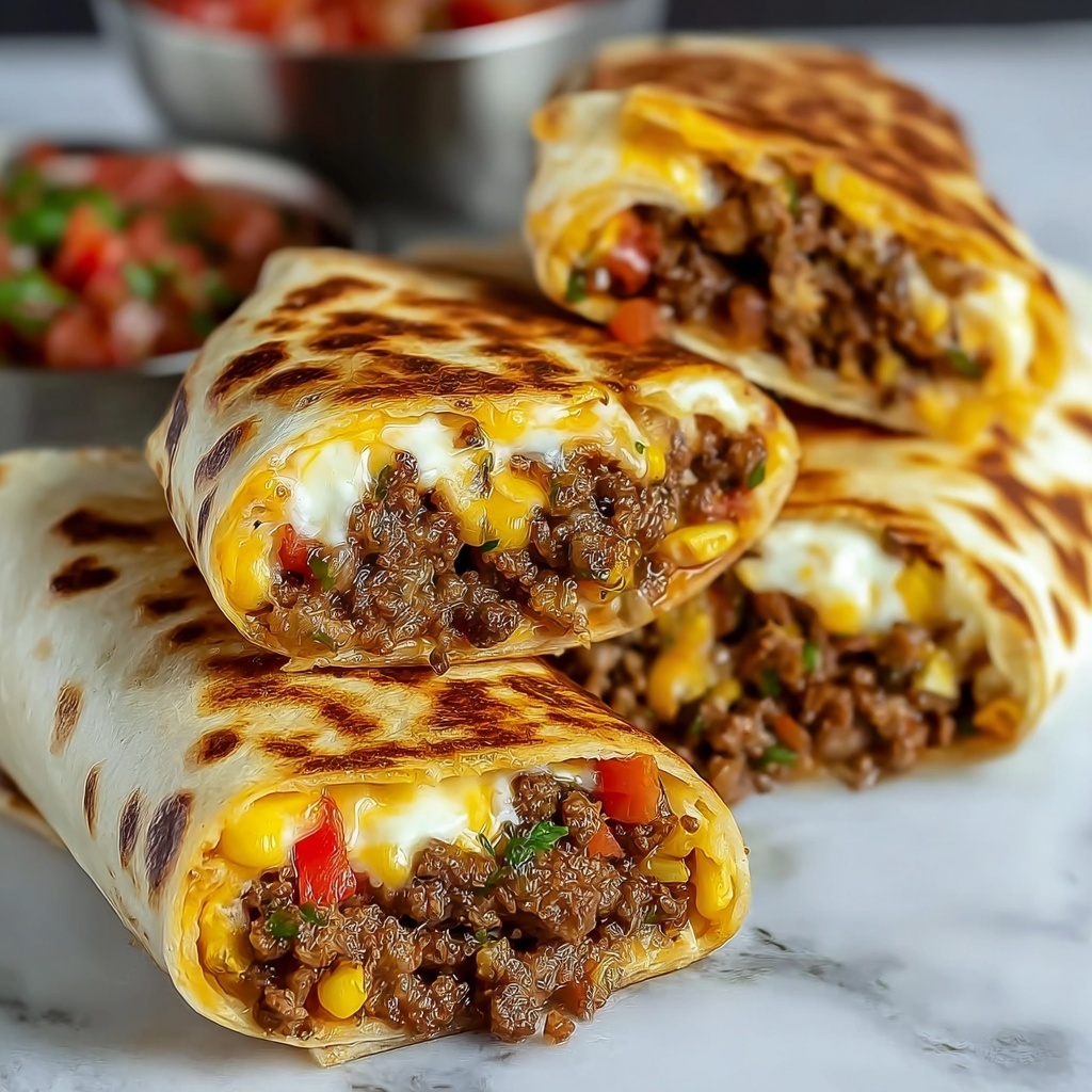 Nacho Cheese Beef Wrap Recipe - Recipe Image