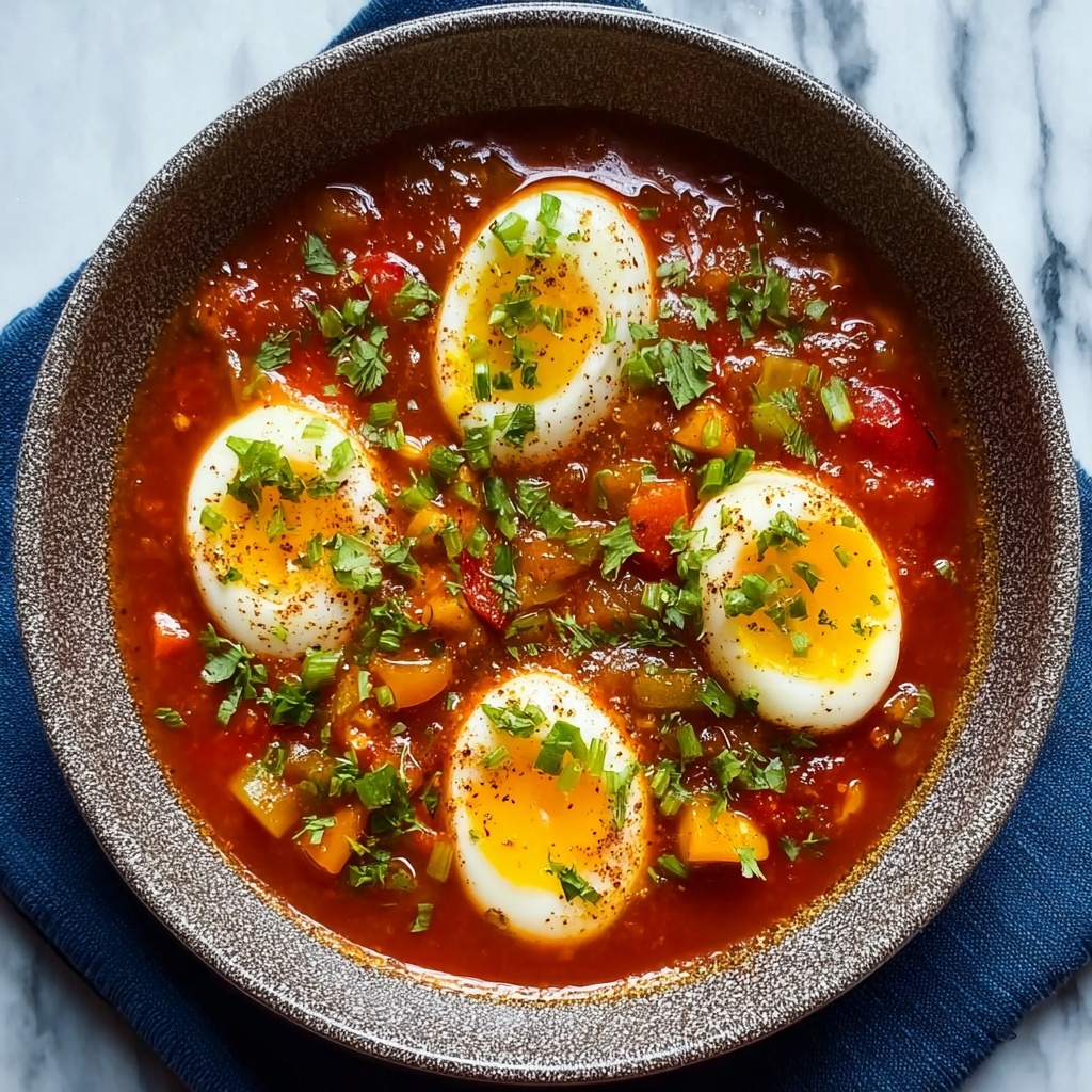 Tunisian Eggs in Tomato-Pepper Stew Recipe - Recipe Image