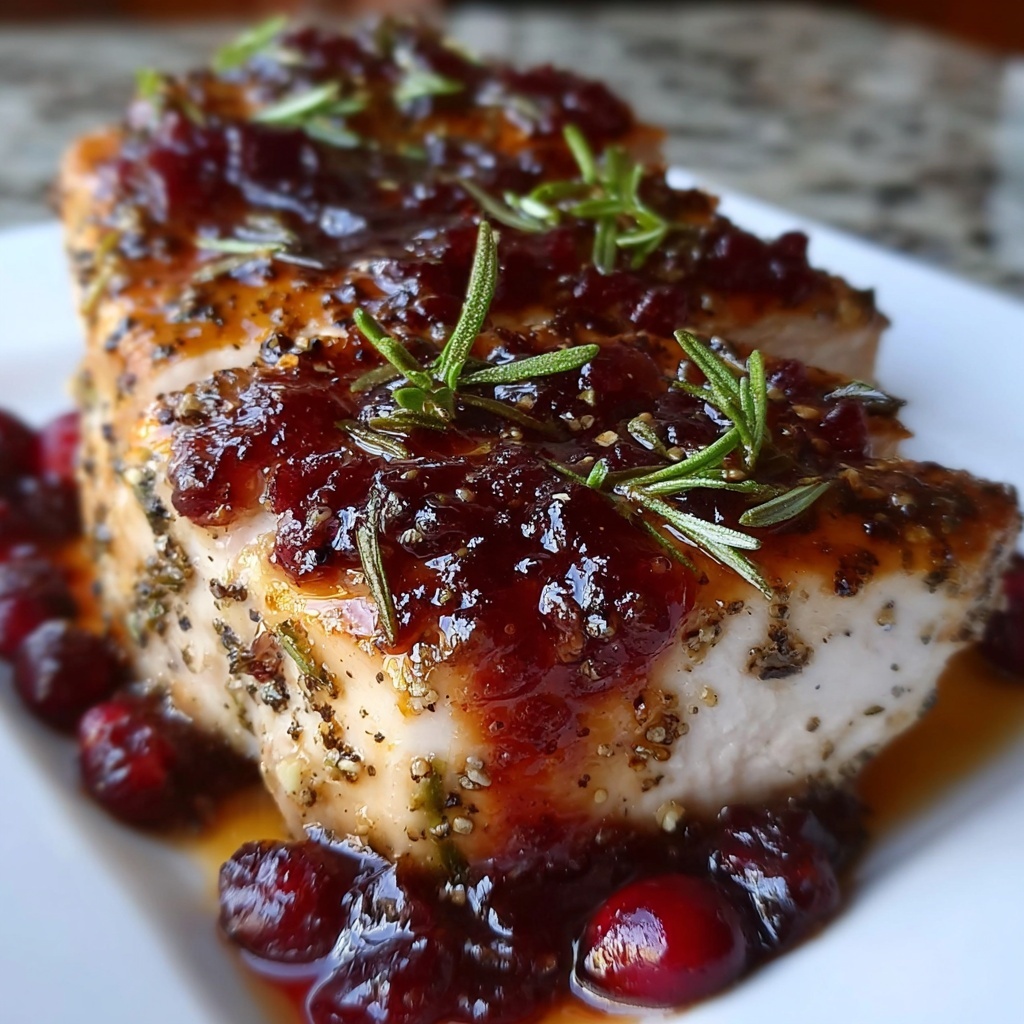 Cranberry Orange Glazed Turkey Breast Recipe - Recipe Image