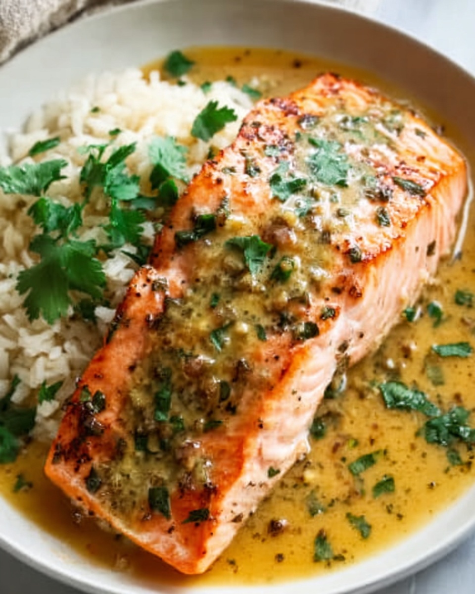 Salmon in Creamy Red Pesto Sauce Recipe - Recipe Image