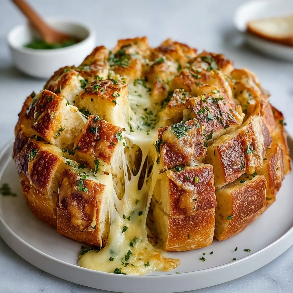 Easy Cheese and Roasted Garlic Pull-Apart Bread Recipe - Recipe Image