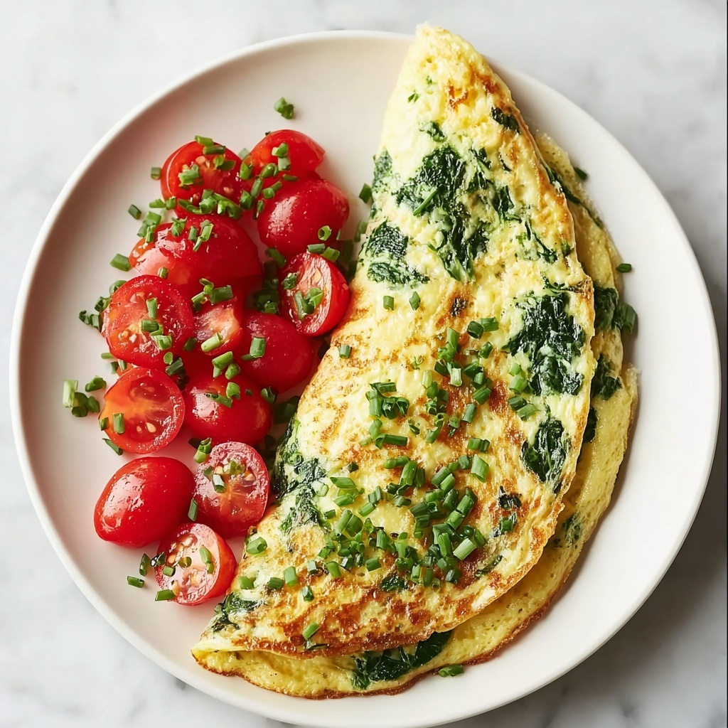 Green Omelette with Spinach, Parsley, and Bell Peppers Recipe - Recipe Image
