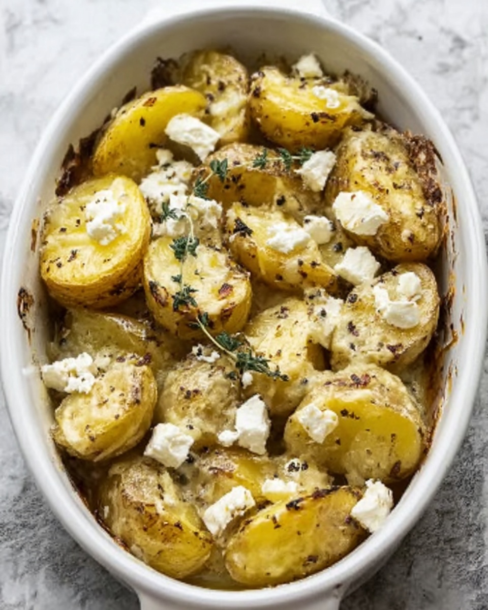 Baked Feta Potatoes Recipe - Recipe Image