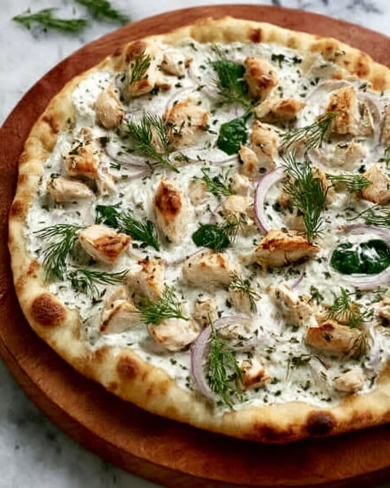 Tzatziki Chicken Naan Pizza Recipe