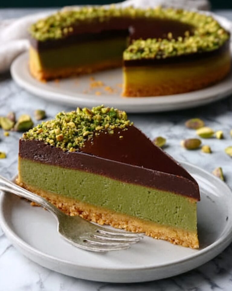 Flourless Pistachio Cake with Chocolate Ganache Recipe